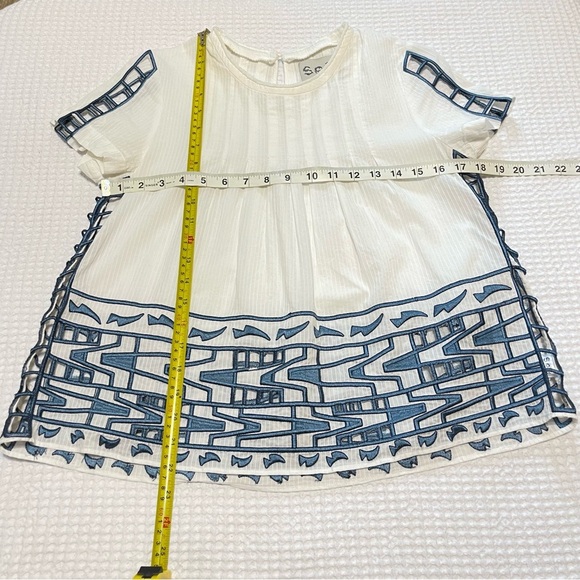 SEA New York Embroidered Detail Top Blouse Size XS - Picture 8 of 11